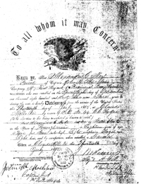 Civil War Discharge Paper 13 Jul 1865