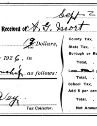 Perry County Jackson Twp Tax Bill 28 Sep 1926 - $2.19