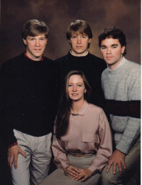 L - R Jeff, Steve, Dave, &amp; Diane December 1987