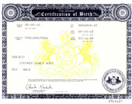 Stephen Mort Birth Certificate